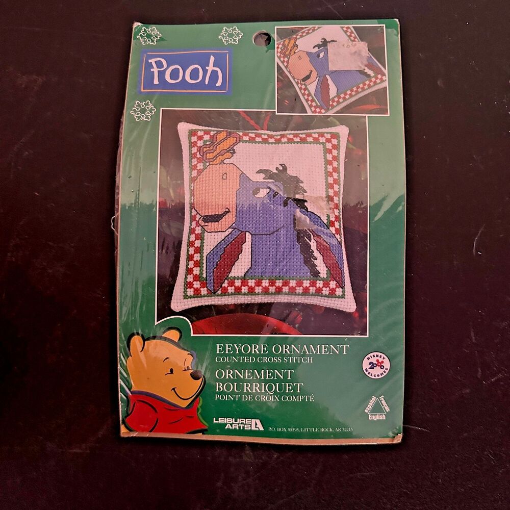 Leisure Arts Eeyore Counted Cross Stitch Kit NEW Winnie the Pooh